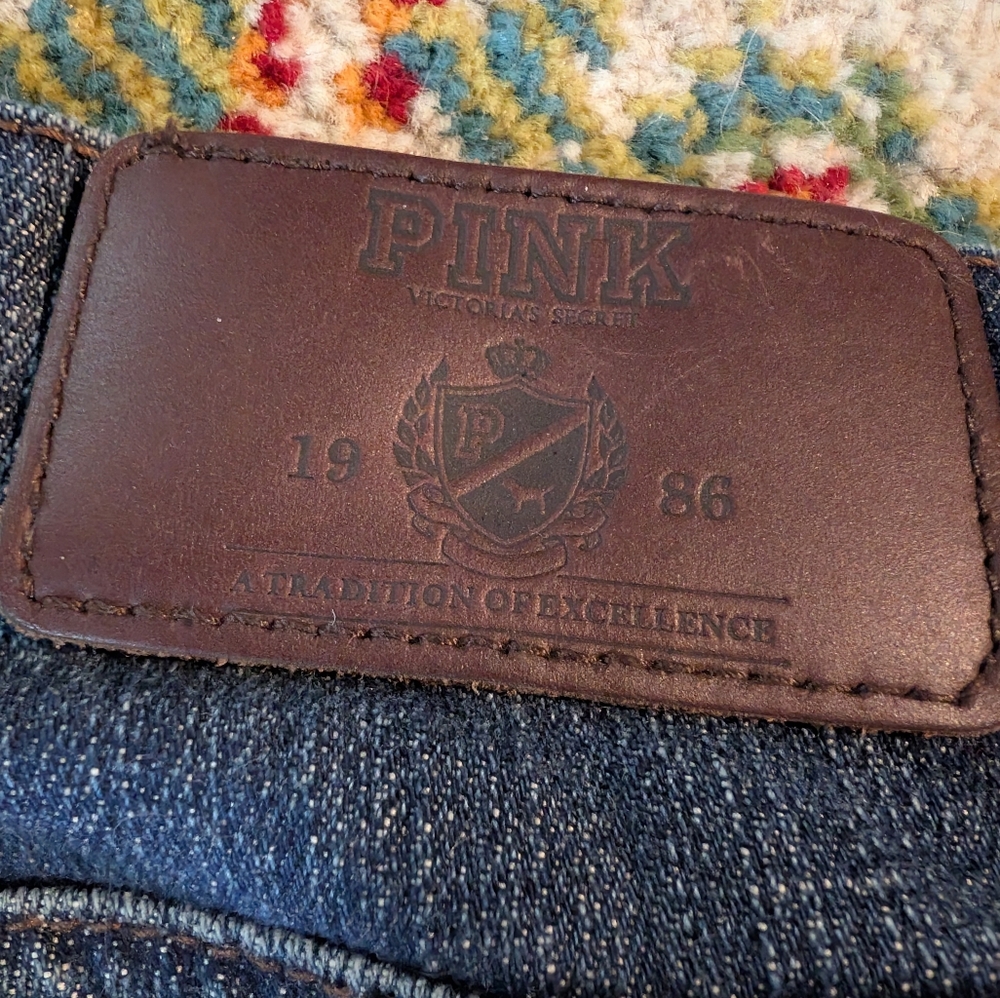 Pink Victoria's Secrets Blue Jeans - Picture 3 of 13